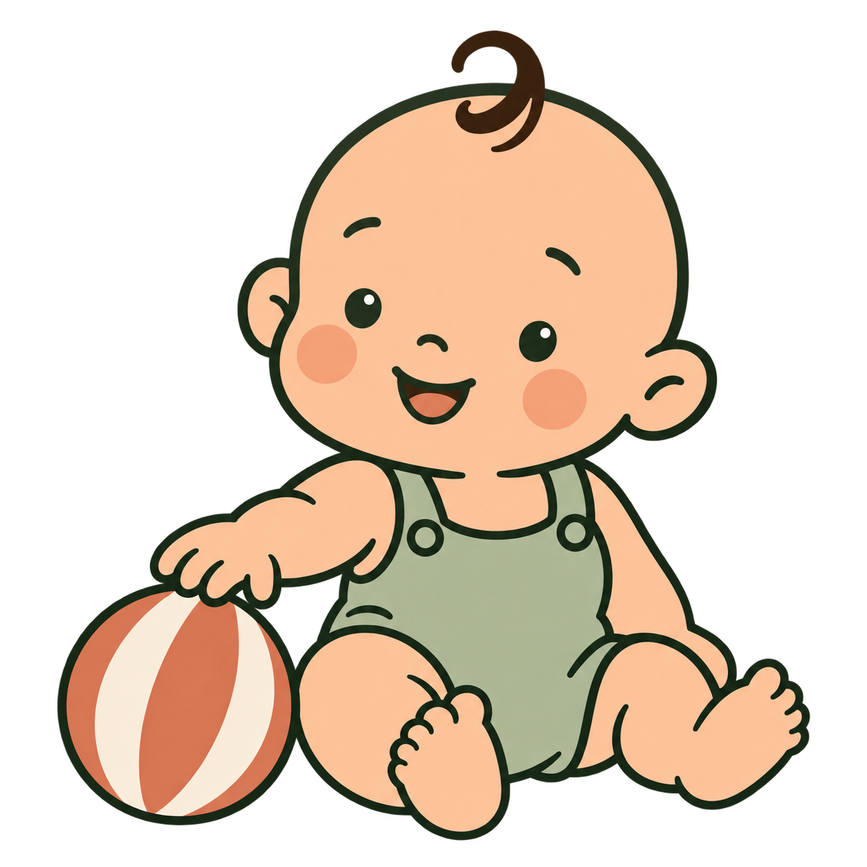 Baby playing with a ball
